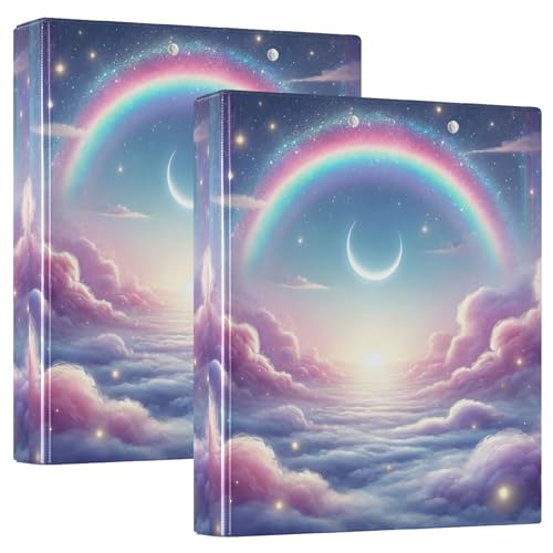 Mystic Rainbow Dream Sky Ordner, 3,8 cm, 3 Ringe für 200 Blatt, Klemmbrett, runder Ring, Spielrechnungsbuch, 31,5 x 27 x 6 cm, 2 Stück Mystic Rainbow Dream Sky Ordner, 3,8 cm, 3 Ringe für 200 Blatt, Klemmbrett, runder Ring, Spielrechnungsbuch, 31,5 x 27 x 6 cm, 2 Stück von Joitme