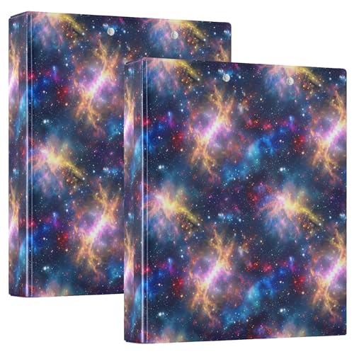 Nebula Galaxy Ringbuch mit drei Ringen, 3,8 cm, für 200 Blatt, niedliche 3-Ring-Ordner, Blumenmuster, rund, 31,5 x 27 x 6 cm, 1 Packung Nebula Galaxy Ringbuch mit drei Ringen, 3,8 cm, für 200 Blatt, niedliche 3-Ring-Ordner, Blumenmuster, rund, 31,5 x 27 x 6 cm, 1 Packung von Joitme