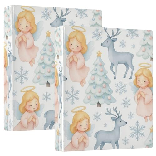 Niedliche Aquarell-Weihnachtsengel 3,8 cm 3-Ringbücher für 200 Blatt Ordner, Notizbuch, Druck, runder Ring-Büroordner, 31,5 x 27 x 6 cm, 1 Stück Niedliche Aquarell-Weihnachtsengel 3,8 cm 3-Ringbücher für 200 Blatt Ordner, Notizbuch, Druck, runder Ring-Büroordner, 31,5 x 27 x 6 cm, 1 Stück von Joitme
