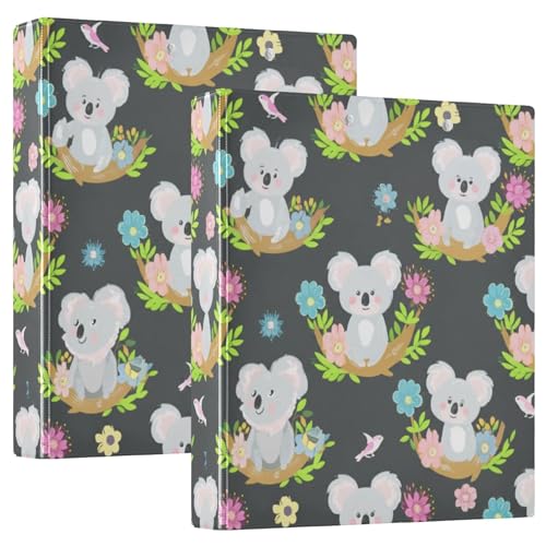 Niedliche Cartoon-Koalas-Ordner, 3,8 cm, 3 Ringe, für 200 Blatt, niedliches Klemmbrett, runder Ring, Spielrechnungsbuch, 31,5 x 27 x 6 cm, 1 Packung Niedliche Cartoon-Koalas-Ordner, 3,8 cm, 3 Ringe, für 200 Blatt, niedliches Klemmbrett, runder Ring, Spielrechnungsbuch, 31,5 x 27 x 6 cm, 1 Packung von Joitme