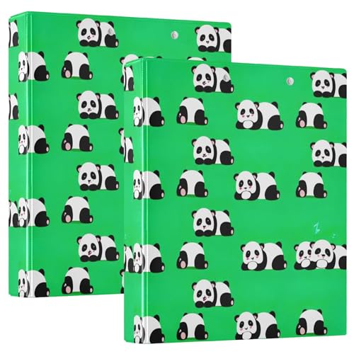 Niedliche Cartoon-Pandas-Posen, Grün, 3,8 cm, 3 Ringe, 200 Blatt, Klemmbrett, Ordner, Druck, runder Ring, Büroordner, 31,5 x 27 x 6 cm, 1 Packung Niedliche Cartoon-Pandas-Posen, Grün, 3,8 cm, 3 Ringe, 200 Blatt, Klemmbrett, Ordner, Druck, runder Ring, Büroordner, 31,5 x 27 x 6 cm, 1 Packung von Joitme