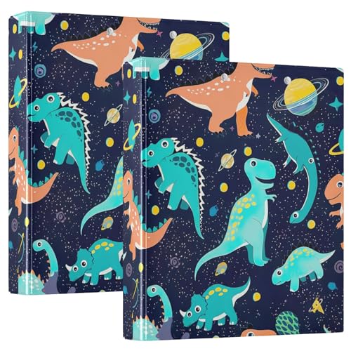 Niedliche Dinosaurier, 3 Ringbücher, 3,8 cm, für 200 Blatt, niedliches Ordner, Notizbuch, runder Ring, Rezeptbuch, 31,5 x 27 x 6 cm, 2 Stück Niedliche Dinosaurier, 3 Ringbücher, 3,8 cm, für 200 Blatt, niedliches Ordner, Notizbuch, runder Ring, Rezeptbuch, 31,5 x 27 x 6 cm, 2 Stück von Joitme