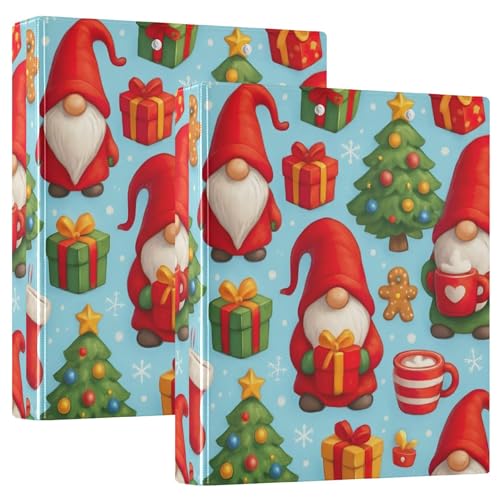Niedliche Weihnachtswichtel, rot, 3,8 cm, 3 Ringordner, für 200 Blatt, Notizbuch, niedlicher runder Ring-Büroordner, 31,5 x 27 x 6 cm, 2 Stück Niedliche Weihnachtswichtel, rot, 3,8 cm, 3 Ringordner, für 200 Blatt, Notizbuch, niedlicher runder Ring-Büroordner, 31,5 x 27 x 6 cm, 2 Stück von Joitme