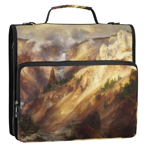 Ordner-Organizer mit Reißverschluss, Querformat, Thomas Moran Grand Canyon Yellowstone, 3,8 cm, 3 Ringbücher, D-Ringe, Cartoon-Halterung, Tasche mit Gurt für Schule, mehrere Taschen, große Ordner-Organizer mit Reißverschluss, Querformat, Thomas Moran Grand Canyon Yellowstone, 3,8 cm, 3 Ringbücher, D-Ringe, Cartoon-Halterung, Tasche mit Gurt für Schule, mehrere Taschen, große von Joitme