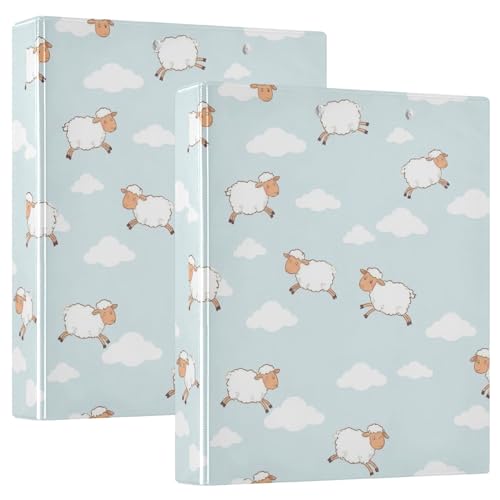 Ordner im Cartoon-Stil, 3,8 cm, für 200 Blatt, dekoratives Klemmbrett, runder Ringbuch, 31,5 x 27 x 6 cm, 2 Stück Ordner im Cartoon-Stil, 3,8 cm, für 200 Blatt, dekoratives Klemmbrett, runder Ringbuch, 31,5 x 27 x 6 cm, 2 Stück von Joitme