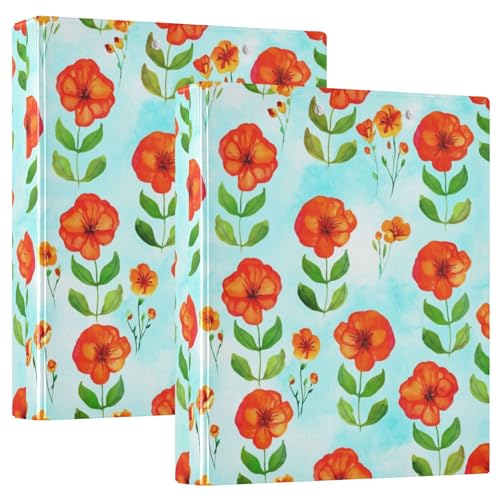 Ordner mit 3 Ringen für 200 Blatt, bunte Portfolio-Mappen, rund, 31,5 x 27 x 6 cm, Aquarellfarben, 31,5 x 27 x 6 cm, 2 Stück Ordner mit 3 Ringen für 200 Blatt, bunte Portfolio-Mappen, rund, 31,5 x 27 x 6 cm, Aquarellfarben, 31,5 x 27 x 6 cm, 2 Stück von Joitme