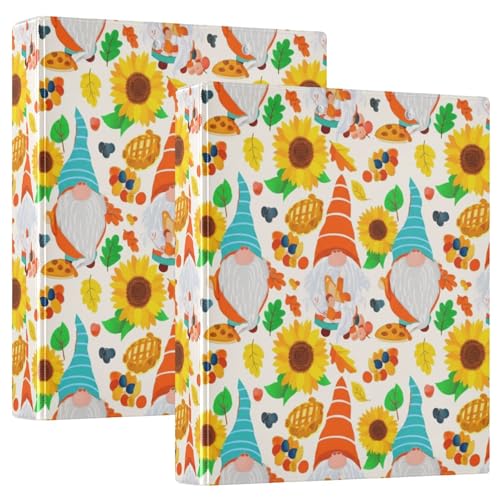Ordner mit niedlichen Zwergen und Sonnenblumen, gelb, 3,8 cm, für 200 Blatt, niedliche Notizbuchordner, runder Ringplaner, 31,5 x 27 x 6 cm, 1 Packung Ordner mit niedlichen Zwergen und Sonnenblumen, gelb, 3,8 cm, für 200 Blatt, niedliche Notizbuchordner, runder Ringplaner, 31,5 x 27 x 6 cm, 1 Packung von Joitme