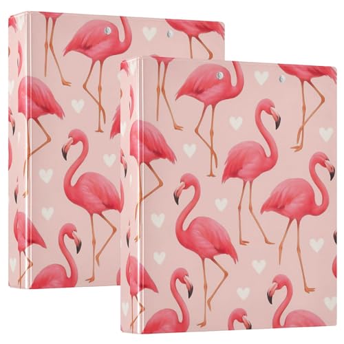 Ordner mit rosa Flamingos und weißen Herzen, 3,8 cm, 3 Ringe für 200 Blatt, niedliches Klemmbrett, runder Ring, Rezeptbuch, 31,5 x 27 x 6 cm, 1 Stück Ordner mit rosa Flamingos und weißen Herzen, 3,8 cm, 3 Ringe für 200 Blatt, niedliches Klemmbrett, runder Ring, Rezeptbuch, 31,5 x 27 x 6 cm, 1 Stück von Joitme