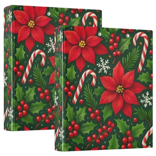 Ordner mit roten Weihnachtssternen, 3,8 cm, 3 Ringe für 200 Blatt, niedliches Klemmbrett, runder Ringbuch, 31,5 x 27 x 6 cm, 1 Stück Ordner mit roten Weihnachtssternen, 3,8 cm, 3 Ringe für 200 Blatt, niedliches Klemmbrett, runder Ringbuch, 31,5 x 27 x 6 cm, 1 Stück von Joitme