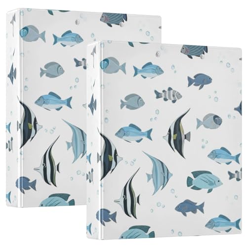 Ordner mit tropischen Fischen, 3,8 cm, 3 Ringe, 200 Blatt, dekoratives Klemmbrett, runder Ringplaner, 31,5 x 27 x 6 cm, 2 Stück Ordner mit tropischen Fischen, 3,8 cm, 3 Ringe, 200 Blatt, dekoratives Klemmbrett, runder Ringplaner, 31,5 x 27 x 6 cm, 2 Stück von Joitme