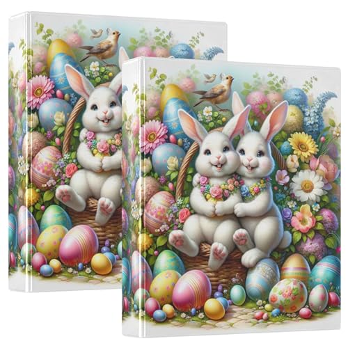Osterhasenkorb, 3,8 cm, 3 Ringe, 200 Blatt, niedliche Portfolio-Mappen, Blumenmuster, runder Ringbuch, Büroordner, 31,5 x 27 x 6 cm, 1 Packung Osterhasenkorb, 3,8 cm, 3 Ringe, 200 Blatt, niedliche Portfolio-Mappen, Blumenmuster, runder Ringbuch, Büroordner, 31,5 x 27 x 6 cm, 1 Packung von Joitme