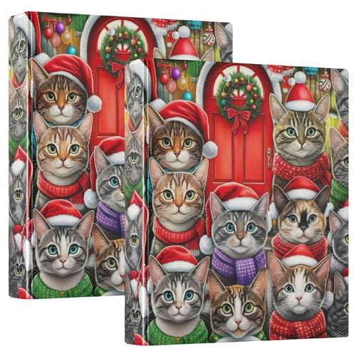 Personalisierbare, niedliche Katzen-Weihnachtsbücher, 3,8 cm, 3 Ringe für 200 Blatt, Notizbuch, runder Ring, robuster Ordner, 31,5 x 27 x 6 cm, 1 Stück Personalisierbare, niedliche Katzen-Weihnachtsbücher, 3,8 cm, 3 Ringe für 200 Blatt, Notizbuch, runder Ring, robuster Ordner, 31,5 x 27 x 6 cm, 1 Stück von Joitme
