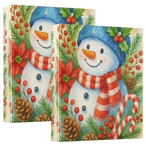 Personalisierbarer niedlicher Schneemann-Ordner mit 3 Ringen, 3,8 cm, für 200 Blatt, Klemmbrett, runder Ring, Rezeptbuch, 31,5 x 27 x 6 cm, 1 Packung Personalisierbarer niedlicher Schneemann-Ordner mit 3 Ringen, 3,8 cm, für 200 Blatt, Klemmbrett, runder Ring, Rezeptbuch, 31,5 x 27 x 6 cm, 1 Packung von Joitme