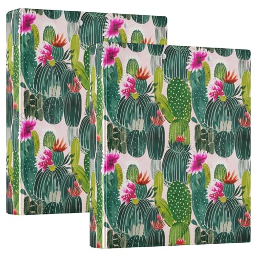 Personalisierbares Ringbuch mit drei Ringen, Kaktuspflanzen, Blumen, 3,8 cm, für 200 Blatt, Notizbuch, runder Ring, Präsentationsbuch, 31,5 x 27 x 6 cm, 1 Packung Personalisierbares Ringbuch mit drei Ringen, Kaktuspflanzen, Blumen, 3,8 cm, für 200 Blatt, Notizbuch, runder Ring, Präsentationsbuch, 31,5 x 27 x 6 cm, 1 Packung von Joitme