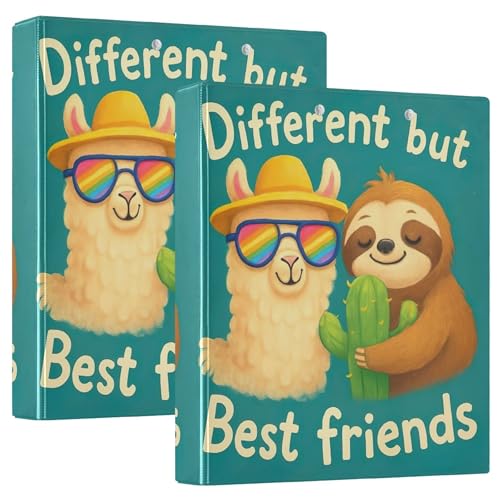 Personalisierbares süßes Cartoon-Llama-Faultier-Ringbuch, 3,8 cm, für 200 Blatt, Ordner, Portfolio, runder Ring, Spielrechnbuch, 31,5 x 27 x 6 cm, 1 Stück Personalisierbares süßes Cartoon-Llama-Faultier-Ringbuch, 3,8 cm, für 200 Blatt, Ordner, Portfolio, runder Ring, Spielrechnbuch, 31,5 x 27 x 6 cm, 1 Stück von Joitme