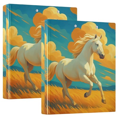 Personalisierbares weißes Pferd läuft anmutig drei Ringbücher, 3,8 cm, für 200 Blatt, Notizbuch, Ordner, runder Ring, Präsentationsbuch, 31,5 x 27 x 6 cm, 1 Packung Personalisierbares weißes Pferd läuft anmutig drei Ringbücher, 3,8 cm, für 200 Blatt, Notizbuch, Ordner, runder Ring, Präsentationsbuch, 31,5 x 27 x 6 cm, 1 Packung von Joitme