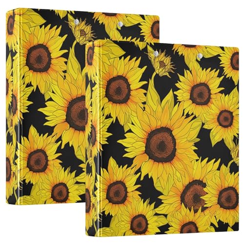 Personalisierte, lebendige Sonnenblumen-Ordner, 3,8 cm, 3 Ringe, 200 Blatt, Klemmbrett, runder Ringbuch, 31,5 x 27 x 6 cm, 1 Stück Personalisierte, lebendige Sonnenblumen-Ordner, 3,8 cm, 3 Ringe, 200 Blatt, Klemmbrett, runder Ringbuch, 31,5 x 27 x 6 cm, 1 Stück von Joitme