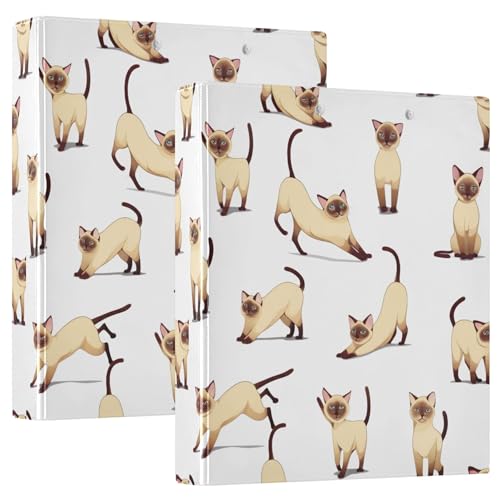 Personalisierte, verspielte Katzen, 3,8 cm, 3 Ringordner, für 200 Blatt, Portfolio-Ring, runder Ringbuch, 31,5 x 27 x 6 cm, 2 Stück Personalisierte, verspielte Katzen, 3,8 cm, 3 Ringordner, für 200 Blatt, Portfolio-Ring, runder Ringbuch, 31,5 x 27 x 6 cm, 2 Stück von Joitme