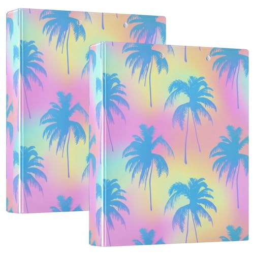 Personalisierte Palmen Dreamy Pastell Gradient 3 Ringbücher 3,8 cm für 200 Blatt Portfolio-Ring-Rezeptbuch, 31,5 x 27 x 6 cm, 1 Packung Personalisierte Palmen Dreamy Pastell Gradient 3 Ringbücher 3,8 cm für 200 Blatt Portfolio-Ring-Rezeptbuch, 31,5 x 27 x 6 cm, 1 Packung von Joitme