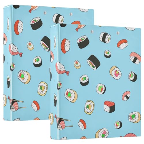 Personalisierte Sushi-Ordner mit 3 Ringen, 3,8 cm, für 200 Blatt, Portfolio-Mappen, runder Ring, Präsentationsbuch, 31,5 x 27 x 6 cm, 2 Stück Personalisierte Sushi-Ordner mit 3 Ringen, 3,8 cm, für 200 Blatt, Portfolio-Mappen, runder Ring, Präsentationsbuch, 31,5 x 27 x 6 cm, 2 Stück von Joitme