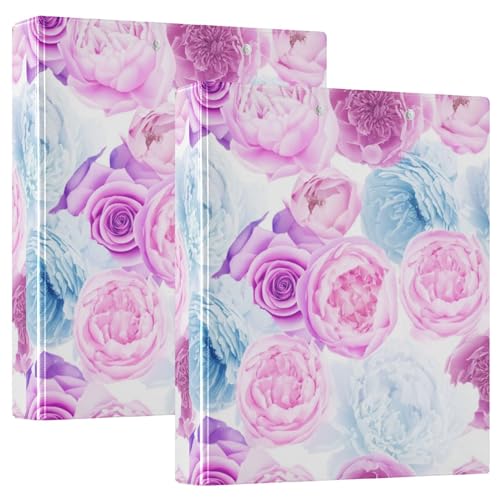 Personalisierte pastellfarbene Pfingstrosen, 3 Ringe, 3,8 cm, für 200 Blatt, Portfolio-Ordner, runder Ringbuch, 31,5 x 27 x 6 cm, 2 Stück Personalisierte pastellfarbene Pfingstrosen, 3 Ringe, 3,8 cm, für 200 Blatt, Portfolio-Ordner, runder Ringbuch, 31,5 x 27 x 6 cm, 2 Stück von Joitme