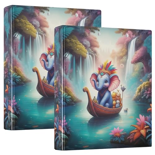 Personalisierter, skurriler blauer Elefant, 3,8 cm, 3 Ringe, 200 Blatt, Portfolio-Ring, runder Ringbuch, 31,5 x 27 x 6 cm, 1 Packung Personalisierter, skurriler blauer Elefant, 3,8 cm, 3 Ringe, 200 Blatt, Portfolio-Ring, runder Ringbuch, 31,5 x 27 x 6 cm, 1 Packung von Joitme