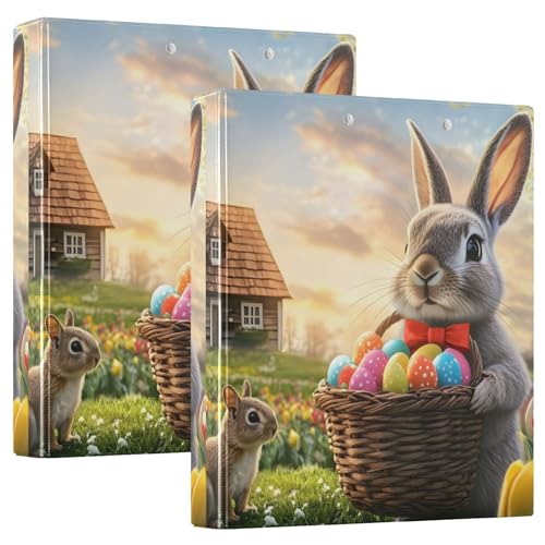Personalisierter Osterhasenkorb, Tulpenhaus, 3,8 cm, Ordner für 200 Blatt, Klemmbrett, runder Ringbuch, 31,5 x 27 x 6 cm, 2 Stück Personalisierter Osterhasenkorb, Tulpenhaus, 3,8 cm, Ordner für 200 Blatt, Klemmbrett, runder Ringbuch, 31,5 x 27 x 6 cm, 2 Stück von Joitme