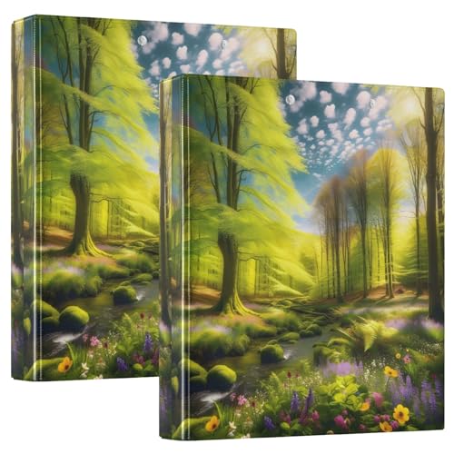 Personalized Spring Forest 3,8 cm 3-Ringordner für 200 Blatt Ordner, Portfolio, runder Ring, robuster Ordner, 31,5 x 27 x 6 cm, 1 Packung Personalized Spring Forest 3,8 cm 3-Ringordner für 200 Blatt Ordner, Portfolio, runder Ring, robuster Ordner, 31,5 x 27 x 6 cm, 1 Packung von Joitme