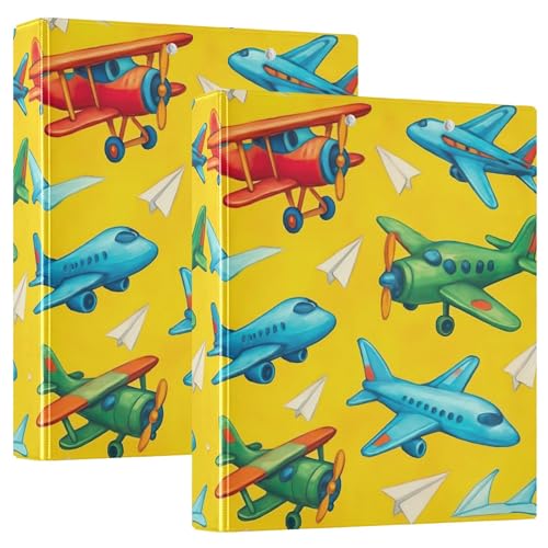 Playful Airplanes Ringordner mit 3 Ringen, 3,8 cm, für 200 Blatt, gemustert, 3 Ringordner, runder Ringordner, 31,5 x 27 x 6 cm, 1 Stück Playful Airplanes Ringordner mit 3 Ringen, 3,8 cm, für 200 Blatt, gemustert, 3 Ringordner, runder Ringordner, 31,5 x 27 x 6 cm, 1 Stück von Joitme