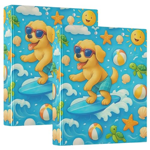 Playful Golden Retriever Puppy 3,8 cm Ordner mit 3 Ringen für 200 Blatt, niedliches Klemmbrett, runder Ringplaner, 31,5 x 27 x 6 cm, 1 Stück Playful Golden Retriever Puppy 3,8 cm Ordner mit 3 Ringen für 200 Blatt, niedliches Klemmbrett, runder Ringplaner, 31,5 x 27 x 6 cm, 1 Stück von Joitme