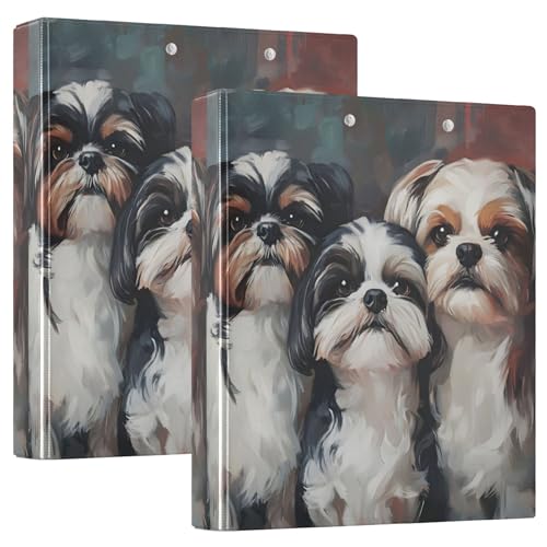 Realistische Shih Tzu-Hunde-Malerei, 3,8 cm, 3-Ringordner, für 200 Blatt, niedliche Tier-Notizbuch, Ordner, runder Ring, robuster Ordner, 31,5 x 27 x 6 cm, 1 Stück Realistische Shih Tzu-Hunde-Malerei, 3,8 cm, 3-Ringordner, für 200 Blatt, niedliche Tier-Notizbuch, Ordner, runder Ring, robuster Ordner, 31,5 x 27 x 6 cm, 1 Stück von Joitme