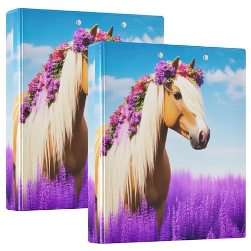 Realistisches Pferd, violettes Feld, 3,8 cm, 3 Ringe für 200 Blatt, niedliches Klemmbrett, runder Ring, Spielrechnungsbuch, 31,5 x 27 x 6 cm, 2 Stück Realistisches Pferd, violettes Feld, 3,8 cm, 3 Ringe für 200 Blatt, niedliches Klemmbrett, runder Ring, Spielrechnungsbuch, 31,5 x 27 x 6 cm, 2 Stück von Joitme