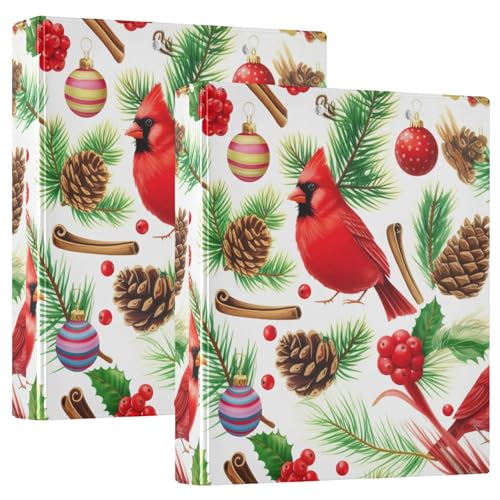 Red Birds Christmas 3,8 cm 3-Ringbücher für 200 Blatt, niedlicher Portfolio-Ring, Blumenmuster, rund, Büroordner, 31,5 x 27 x 6 cm, 1 Stück Red Birds Christmas 3,8 cm 3-Ringbücher für 200 Blatt, niedlicher Portfolio-Ring, Blumenmuster, rund, Büroordner, 31,5 x 27 x 6 cm, 1 Stück von Joitme