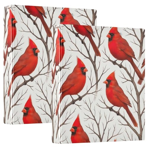 Red Cardinals Ringbuch, 3 Ringe, 3,8 cm, für 200 Blatt, niedliche Portfolio-Mappen, Blumenmuster, rund, Spielrechnbuch, 31,5 x 27 x 6 cm, 1 Stück Red Cardinals Ringbuch, 3 Ringe, 3,8 cm, für 200 Blatt, niedliche Portfolio-Mappen, Blumenmuster, rund, Spielrechnbuch, 31,5 x 27 x 6 cm, 1 Stück von Joitme