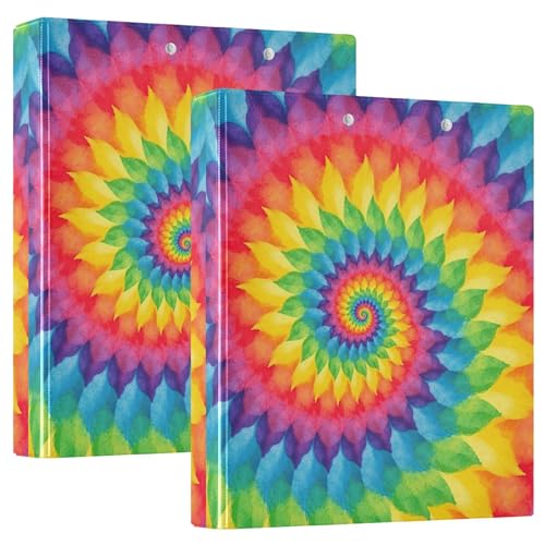 Regenbogen-Spiralordner mit 3 Ringen, 3,8 cm, für 200 Blatt, niedliche 3-Ring-Ordner, runder Ringordner, 31,5 x 27 x 6 cm, 2 Stück Regenbogen-Spiralordner mit 3 Ringen, 3,8 cm, für 200 Blatt, niedliche 3-Ring-Ordner, runder Ringordner, 31,5 x 27 x 6 cm, 2 Stück von Joitme