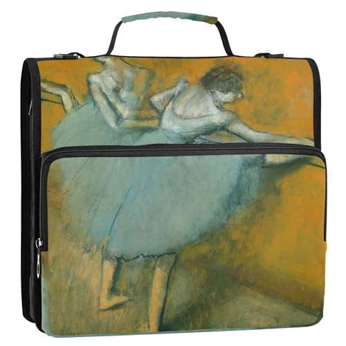 Reiseordner mit Reißverschluss, 3,8 cm, 3 Ringe, strapazierfähig, Edgar, Degas, Balletttänzer, Malerei, mehrere Taschen, große Portfolio-Mappe, Schulmappe mit Schultergurt Reiseordner mit Reißverschluss, 3,8 cm, 3 Ringe, strapazierfähig, Edgar, Degas, Balletttänzer, Malerei, mehrere Taschen, große Portfolio-Mappe, Schulmappe mit Schultergurt von Joitme