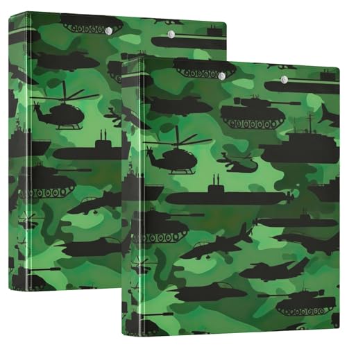 Ringbuch, Militär-Design, 3,8 cm, für 200 Blatt, rund, 31,5 x 27 x 6 cm, 1 Stück Ringbuch, Militär-Design, 3,8 cm, für 200 Blatt, rund, 31,5 x 27 x 6 cm, 1 Stück von Joitme