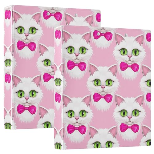 Ringbuch mit 3 Ringen, Motiv: niedliche Katzen, grüne Augen, 3,8 cm, für 200 Blatt, niedlicher Druck, Klemmbrett, runder Ringbuch, 31,5 x 27 x 6 cm, 2 Stück Ringbuch mit 3 Ringen, Motiv: niedliche Katzen, grüne Augen, 3,8 cm, für 200 Blatt, niedlicher Druck, Klemmbrett, runder Ringbuch, 31,5 x 27 x 6 cm, 2 Stück von Joitme
