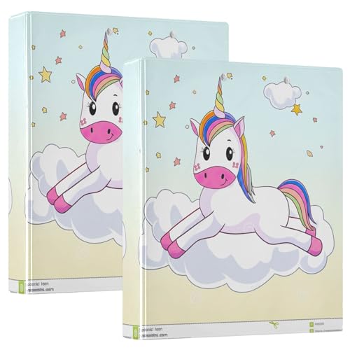 Ringbuch mit 3 Ringen, niedliches Einhorn-Himmel, Wolke, 3,8 cm, für 200 Blatt, Tierblumen, 3 Ringe, runder Ringplaner, 31,5 x 27 x 6 cm, 2 Stück Ringbuch mit 3 Ringen, niedliches Einhorn-Himmel, Wolke, 3,8 cm, für 200 Blatt, Tierblumen, 3 Ringe, runder Ringplaner, 31,5 x 27 x 6 cm, 2 Stück von Joitme