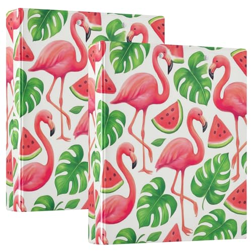 Ringordner mit 3 Ringen, tropische Blätter, 3,8 cm, für 200 Blatt, niedliche Portfolio-Mappen, rund, 31,5 x 27 x 6 cm, 2 Stück Ringordner mit 3 Ringen, tropische Blätter, 3,8 cm, für 200 Blatt, niedliche Portfolio-Mappen, rund, 31,5 x 27 x 6 cm, 2 Stück von Joitme