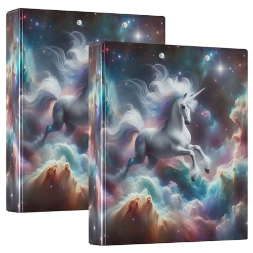 Unicorn Starlit Cosmic Cloud 3,8 cm 3-Ringordner für 200 Blatt, niedliches Klemmbrett, runder Ring, Rezeptbuch, 31,5 x 27 x 6 cm, 1 Packung Unicorn Starlit Cosmic Cloud 3,8 cm 3-Ringordner für 200 Blatt, niedliches Klemmbrett, runder Ring, Rezeptbuch, 31,5 x 27 x 6 cm, 1 Packung von Joitme