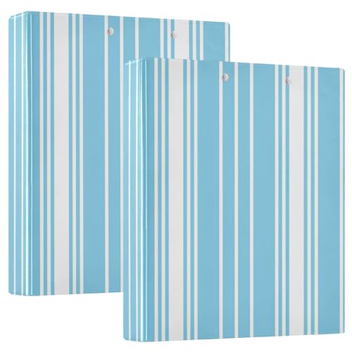 Vertikale Streifen, hellblau-weiß, 3,8 cm, 3 Ringe für 200 Blatt, niedliche Portfolio-Mappen, Blumenmuster, runder Ring-Playbill Ordner, 31,5 x 27 x 6 cm, 1 Packung Vertikale Streifen, hellblau-weiß, 3,8 cm, 3 Ringe für 200 Blatt, niedliche Portfolio-Mappen, Blumenmuster, runder Ring-Playbill Ordner, 31,5 x 27 x 6 cm, 1 Packung von Joitme
