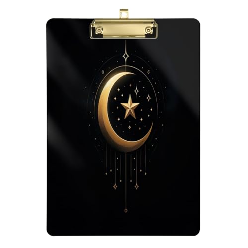 Verziertes Ramadan-Halbmond-Gold-Arbeitsklemmbrett, goldener Metallclip, kratzfestes, dickes Schreibklemmbrett für Mode-Blogger, Klemmbrett für Klassenzimmer Verziertes Ramadan-Halbmond-Gold-Arbeitsklemmbrett, goldener Metallclip, kratzfestes, dickes Schreibklemmbrett für Mode-Blogger, Klemmbrett für Klassenzimmer von Joitme