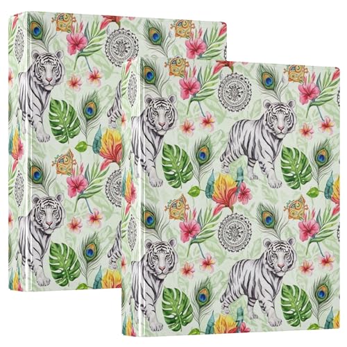 Wild Tiger Tropic 3,8 cm 3-Ringordner für 200 Blatt, niedliches Klemmbrett, Blumenmuster, runder Ring-Spielschein, 31,5 x 27 x 6 cm, 1 Packung Wild Tiger Tropic 3,8 cm 3-Ringordner für 200 Blatt, niedliches Klemmbrett, Blumenmuster, runder Ring-Spielschein, 31,5 x 27 x 6 cm, 1 Packung von Joitme