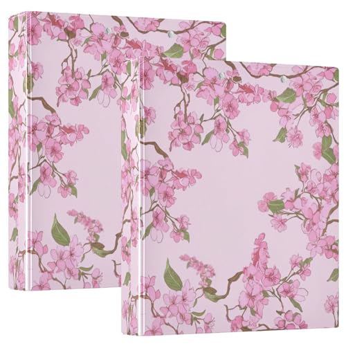 Zarte rosa Kirschblüten-Ordner, 3,8 cm, 3 Ringe für 200 Blatt, niedliche Portfolio-Mappen, Blumenmuster, runder Ring-Büroordner, 31,5 x 27 x 6 cm, 1 Stück Zarte rosa Kirschblüten-Ordner, 3,8 cm, 3 Ringe für 200 Blatt, niedliche Portfolio-Mappen, Blumenmuster, runder Ring-Büroordner, 31,5 x 27 x 6 cm, 1 Stück von Joitme