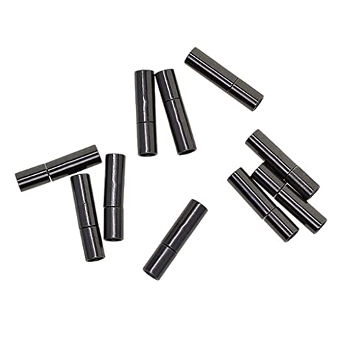 10 Stücke DIY Magnetische Verschlüsse für Armband und Halskette, 6mm Bajonettverschluss Silber gefüllt, Schmuckherstellung Zubehör- Schwarz 3mm von Jojomis