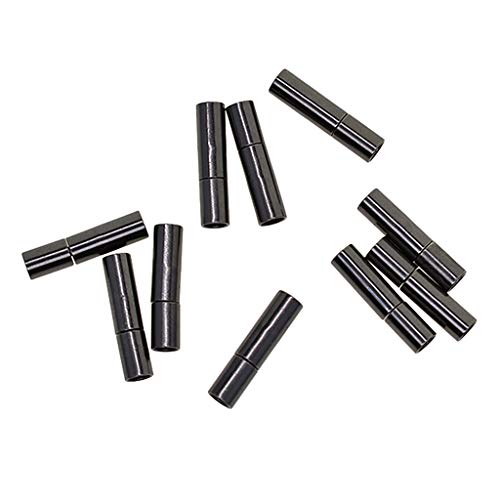 10 Stücke DIY Magnetische Verschlüsse für Armband und Halskette, 6mm Bajonettverschluss Silber gefüllt, Schmuckherstellung Zubehör- Schwarz 4mm von Jojomis