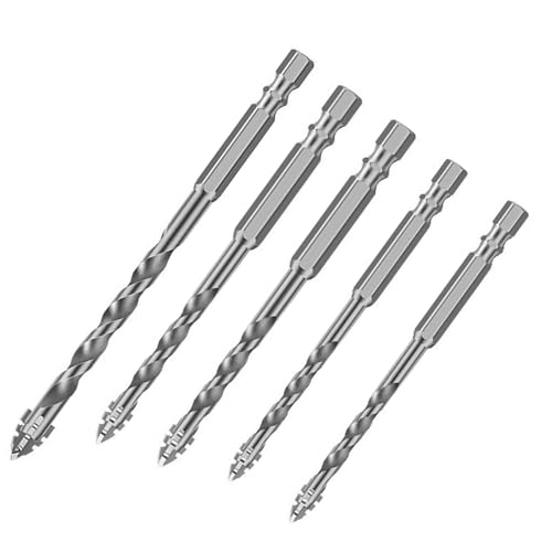 4-teiliges Exzenterbohrer-Set, vierkantig gezahnt, Hartmetalllegierung, Sechskantschaft für Holz, Zement, Glas, Keramik, Fliesen, Beton, 5 Stück 4-teiliges Exzenterbohrer-Set, vierkantig gezahnt, Hartmetalllegierung, Sechskantschaft für Holz, Zement, Glas, Keramik, Fliesen, Beton, 5 Stück von Jojomis