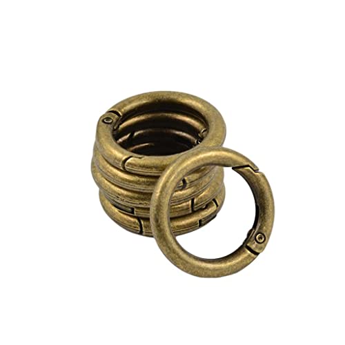6 Stücke 28mm Mini Biegeringe Spaltringe Federringe Zink-Legierung Bronze für Schmuckherstellung DIY Keychain Camping von Jojomis