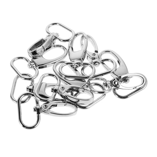 Drehschnallen aus Zinklegierung, Metallverschlüsse für Schlüsselanhänger und Schmuckherstellung, schlankes Silber-Design, einfach zu bedienende Haken für Bastelprojekte, 10 Stück von Jojomis